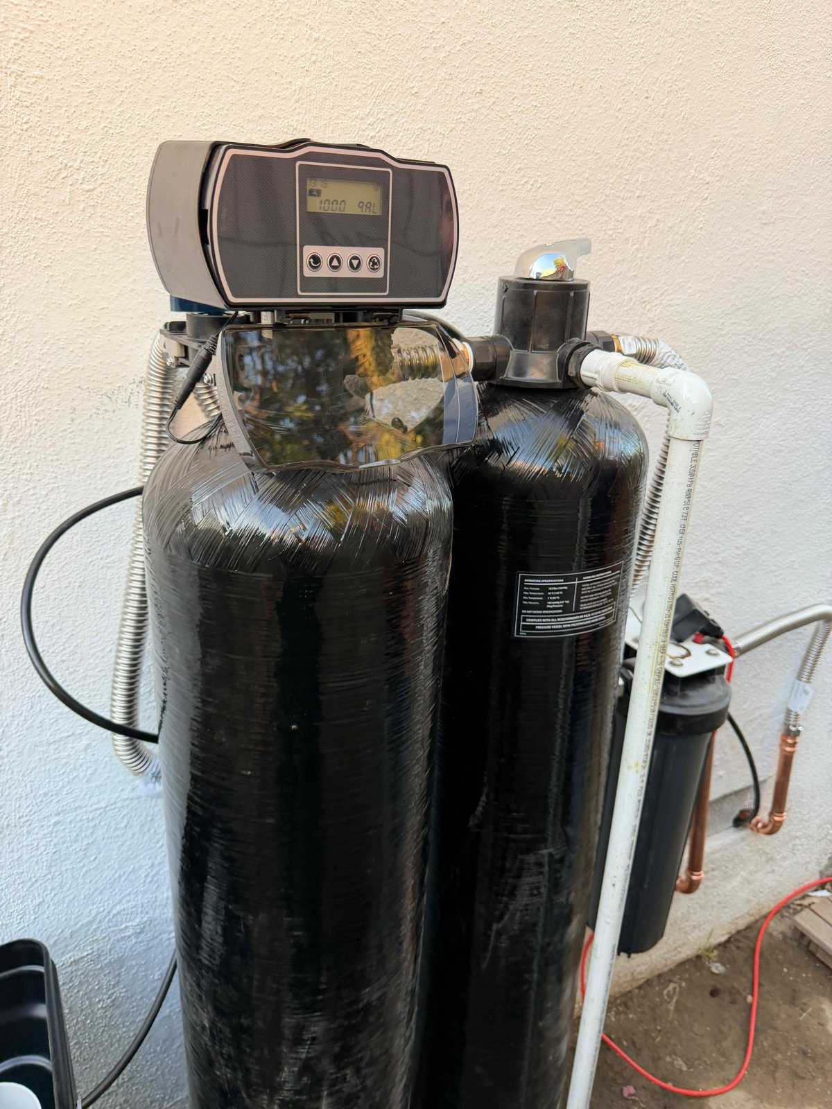 Whole-house water filtration system installed by Lima Water Systems